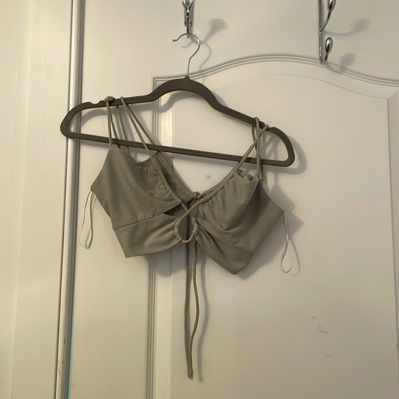 Sage Green Crop Top Size 10 - Picture 1 of 2